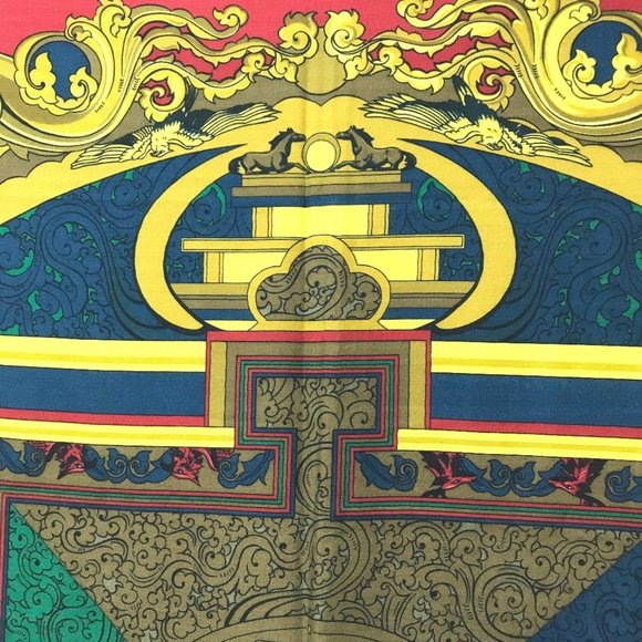 HERMES Red Scarf - Picture 3 of 13